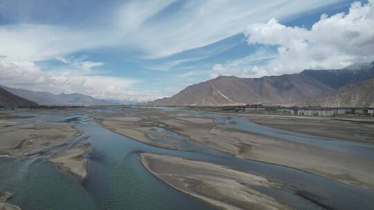 西藏周边湖景 堆龙区 5K视频视频素材模板下载