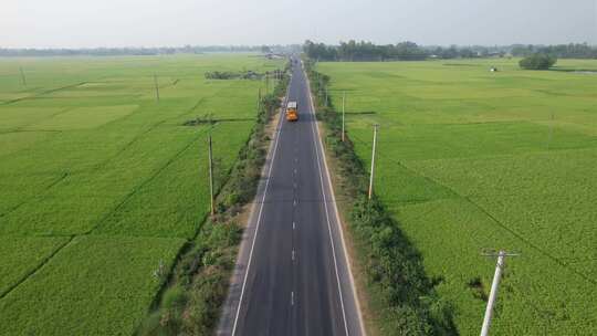 绿色道路。