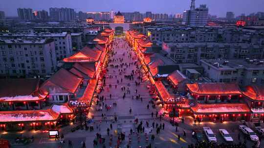 邢台市清风楼春节夜景