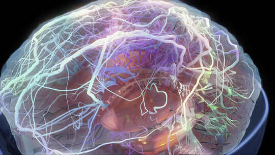 人体大脑神经放电视频素材模板下载