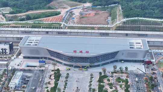 中国广东省广州市增城站视频素材模板下载