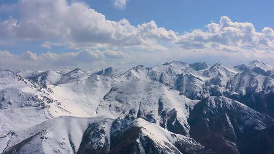 大好山河自然风光美景雪山航拍