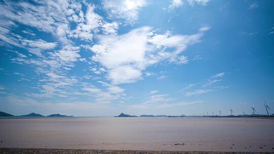 延时浙江温岭东海塘码头8k素材