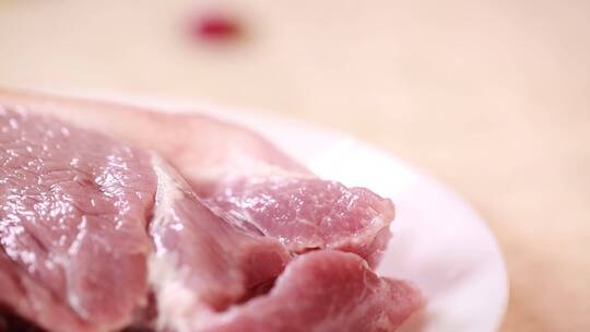 五花肉瘦肉猪肉视频素材模板下载
