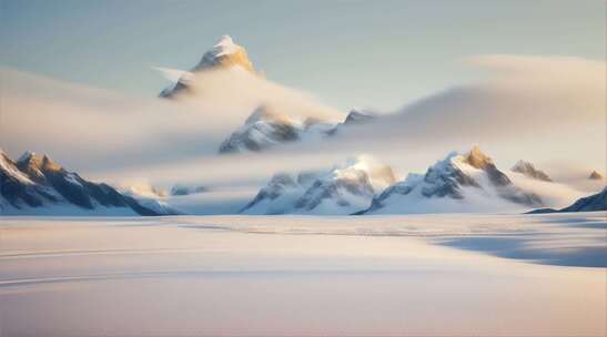 AIGC素材 雪山山峰自然风景