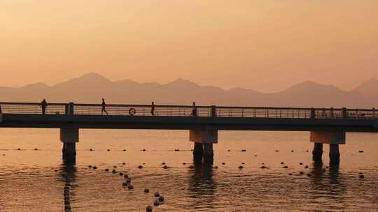 深圳湾日出景色