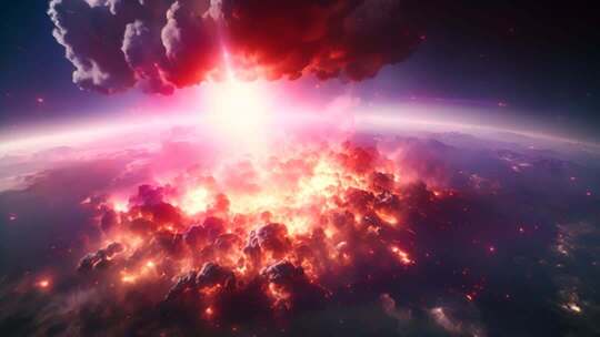 震撼天空爆炸特效素材