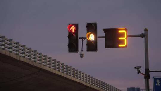 红绿灯 红绿灯倒计时 交通信号灯视频素材模板下载