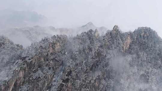 南太行伏牛山雪景雾凇云海自然风光