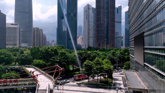 广州珠江新城建筑航拍视频素材模板下载