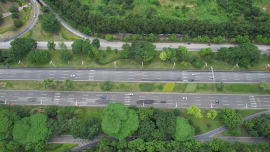 城市道路航拍