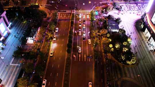 夜晚车辆车流延时摄影