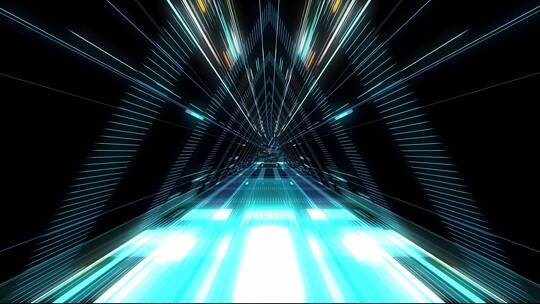 科技光线转场穿梭隧道三角形