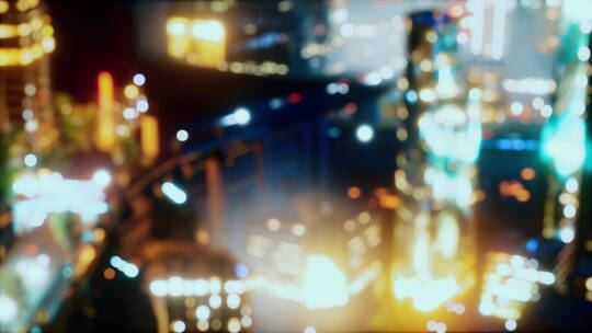 城市夜灯模糊视频素材模板下载