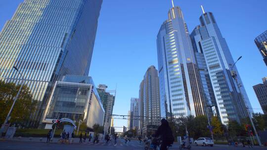北京CBD-城市高楼大厦视频素材模板下载