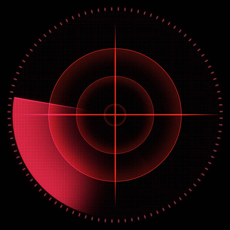雷达无线电扫描信号扩散波2-alpha通道