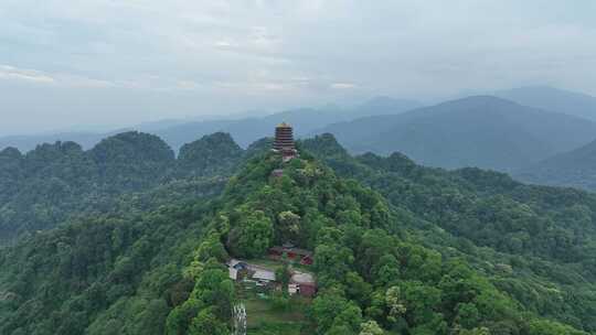 都江堰市青城山老君阁航拍