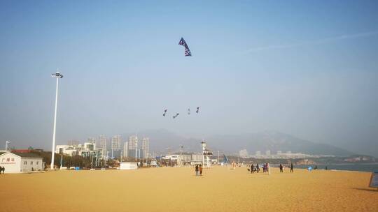 实拍大海海浪沙滩海洋