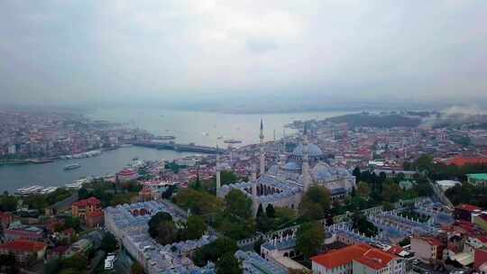 伊斯坦布尔博斯普鲁斯海峡视频素材模板下载