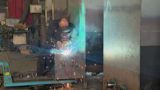 工人电焊焊接1视频素材模板下载