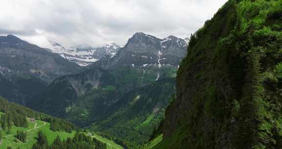 瑞士，山脉，风景，绿色