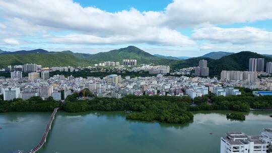 三亚河城市风景风貌