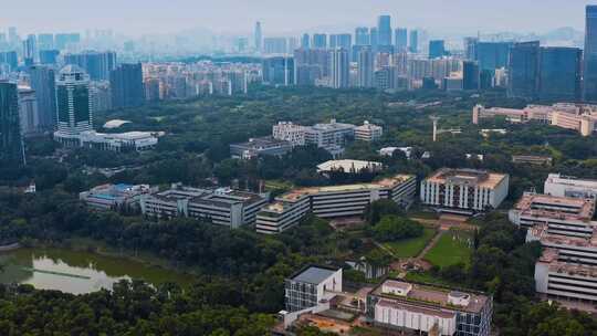 深圳南山区深圳大学航拍