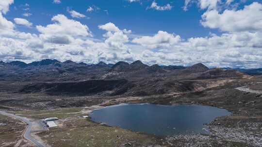 天空高城理塘铁匠山垭口蓝天延时