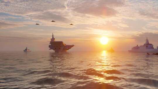 4K辽宁号航母舰队