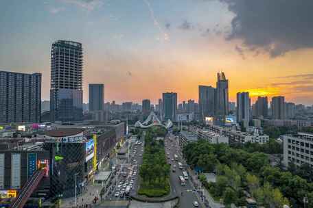武汉光谷夕阳延时