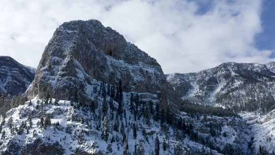 内华达州，山，雪，冬天