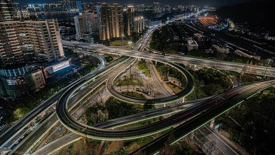 杭州复兴立交桥夜景延时