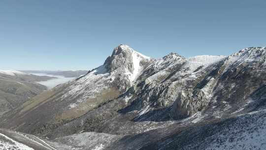 4K航拍色达德格乃龙山垭口雪山草原