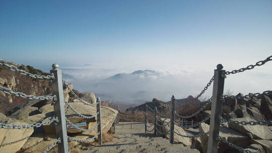 山东泰安泰山山顶风景风景区