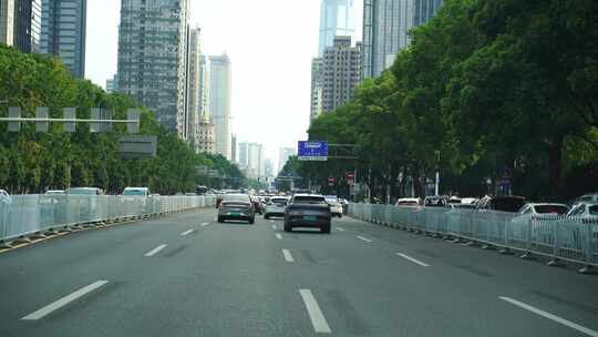 开车行驶长沙城市道路第一视角公路驾驶汽车