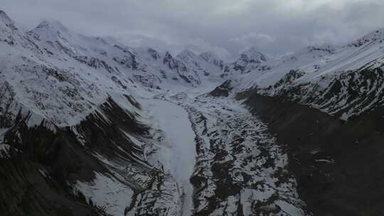 西藏昌都祥格拉冰川万年冰川高空航拍