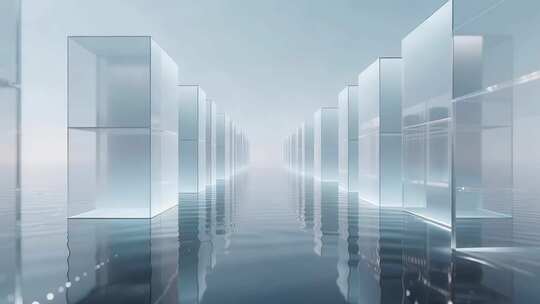 未来感建筑空间展示 唯美意境地产空镜