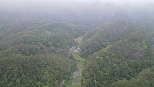 航拍丘陵山川农业种植农田