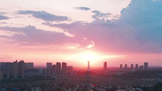 湖南衡阳城市风光航拍视频素材模板下载