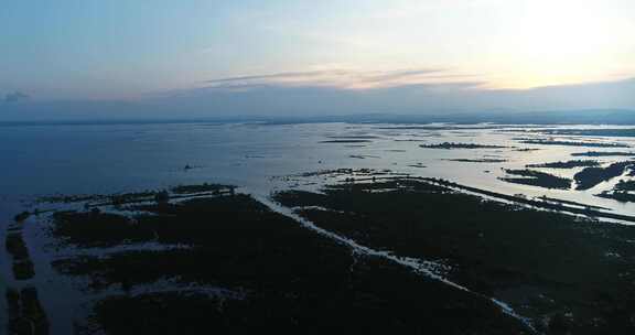 海上森林红树林湿地生态航拍