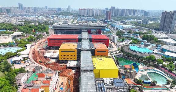 5K航拍建设中的湖南广电节目制作中心3