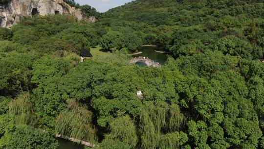 浙江绍兴柯岩景区航拍