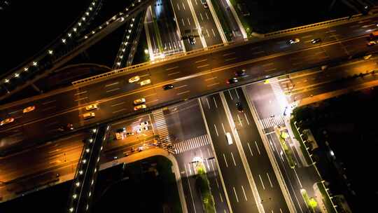 城市立交桥车辆车流夜景视频素材