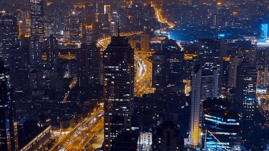 上海南北高架夜景