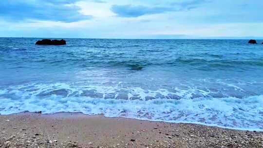 自然风光大海海水海浪视频