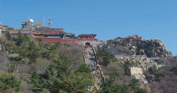 泰安泰山山顶风景