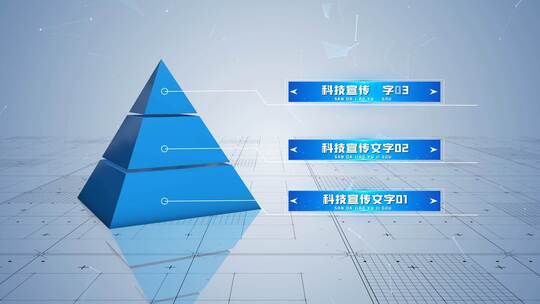 科技感金字塔架构分类层级介绍