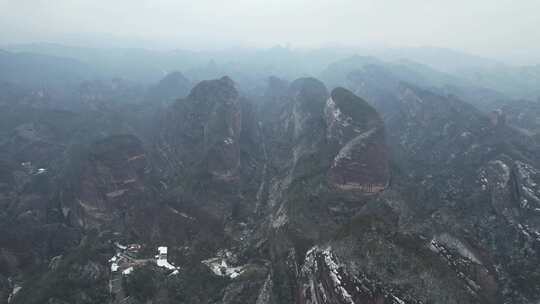 广西桂林资源八角寨雪景