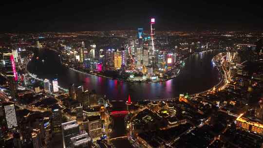 上海城市夜景灯光秀