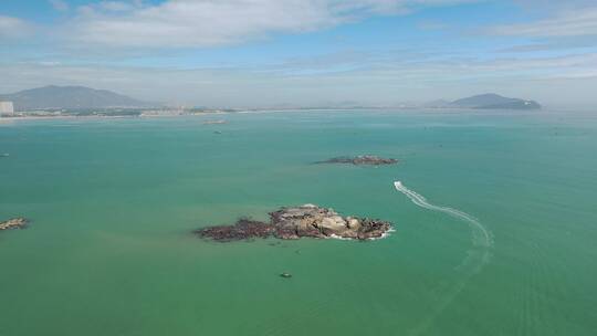 福建福州平潭岛坛南湾海滨自然风光航拍